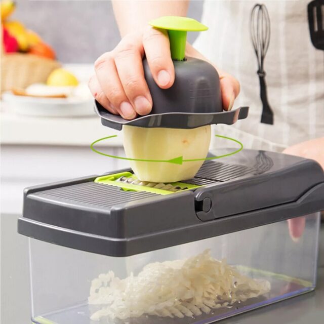 Details about   520/900ML Multi-function Vegetable Grater Chopper Onion Meat Cutter Food Slicer 